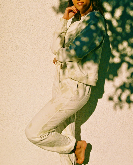 Joey Sweatshirt - Organic Cotton - Khaki Tie-Dye