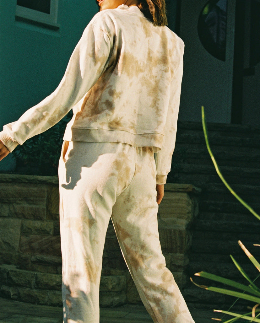 Joey Sweatshirt - Organic Cotton - Tan Tie-Dye