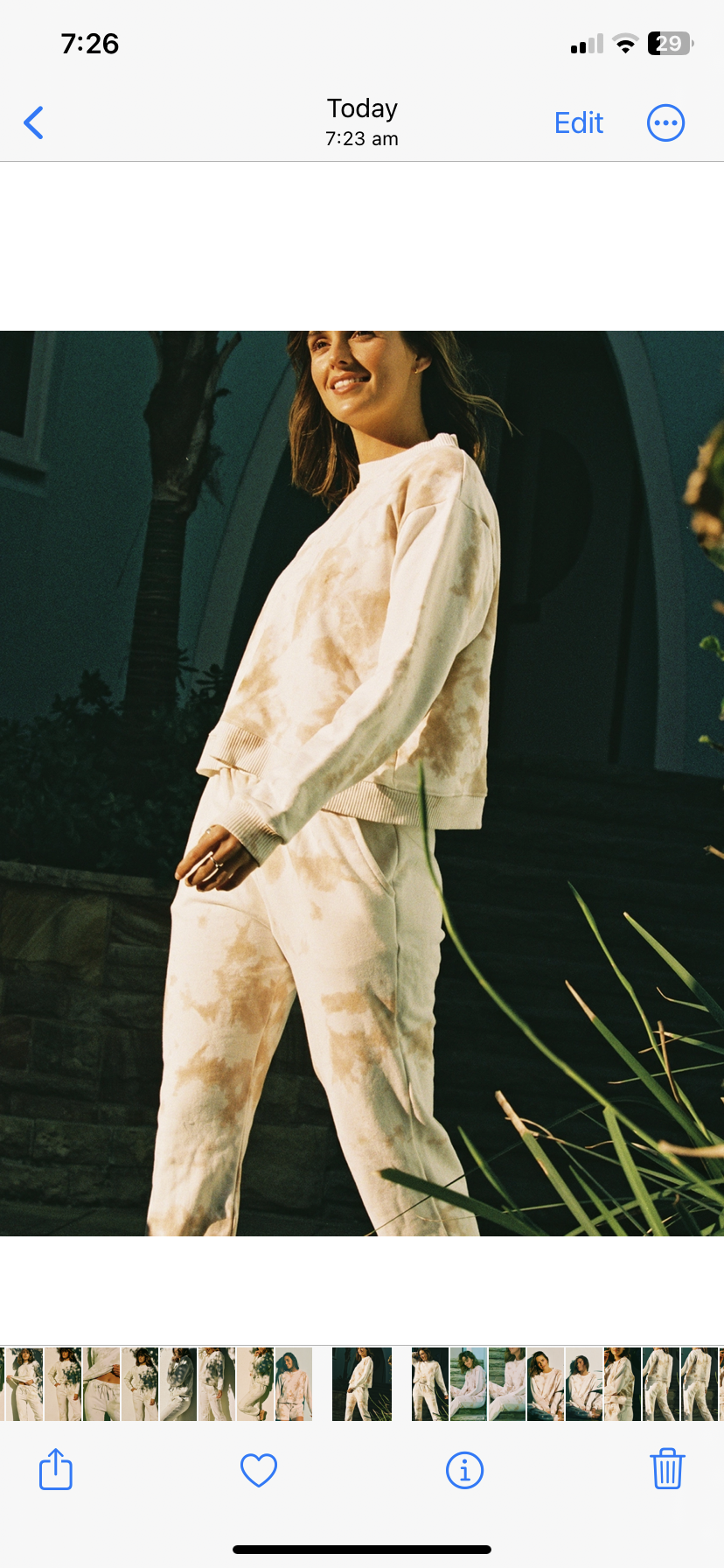 Joey Sweatshirt - Organic Cotton - Tan Tie-Dye