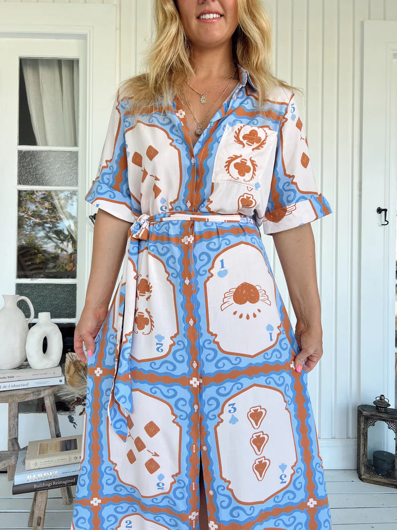 Jaase Ace of Spades Pepper Midi Shirt Dress