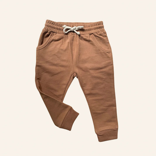 Chocolate Brown Organic Cotton Track Pant