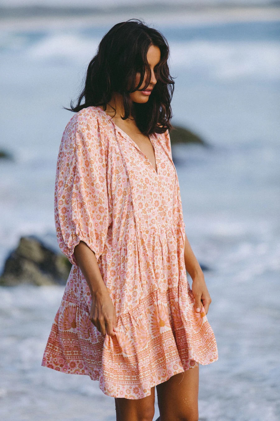 Sundance Smock Dress - Peach