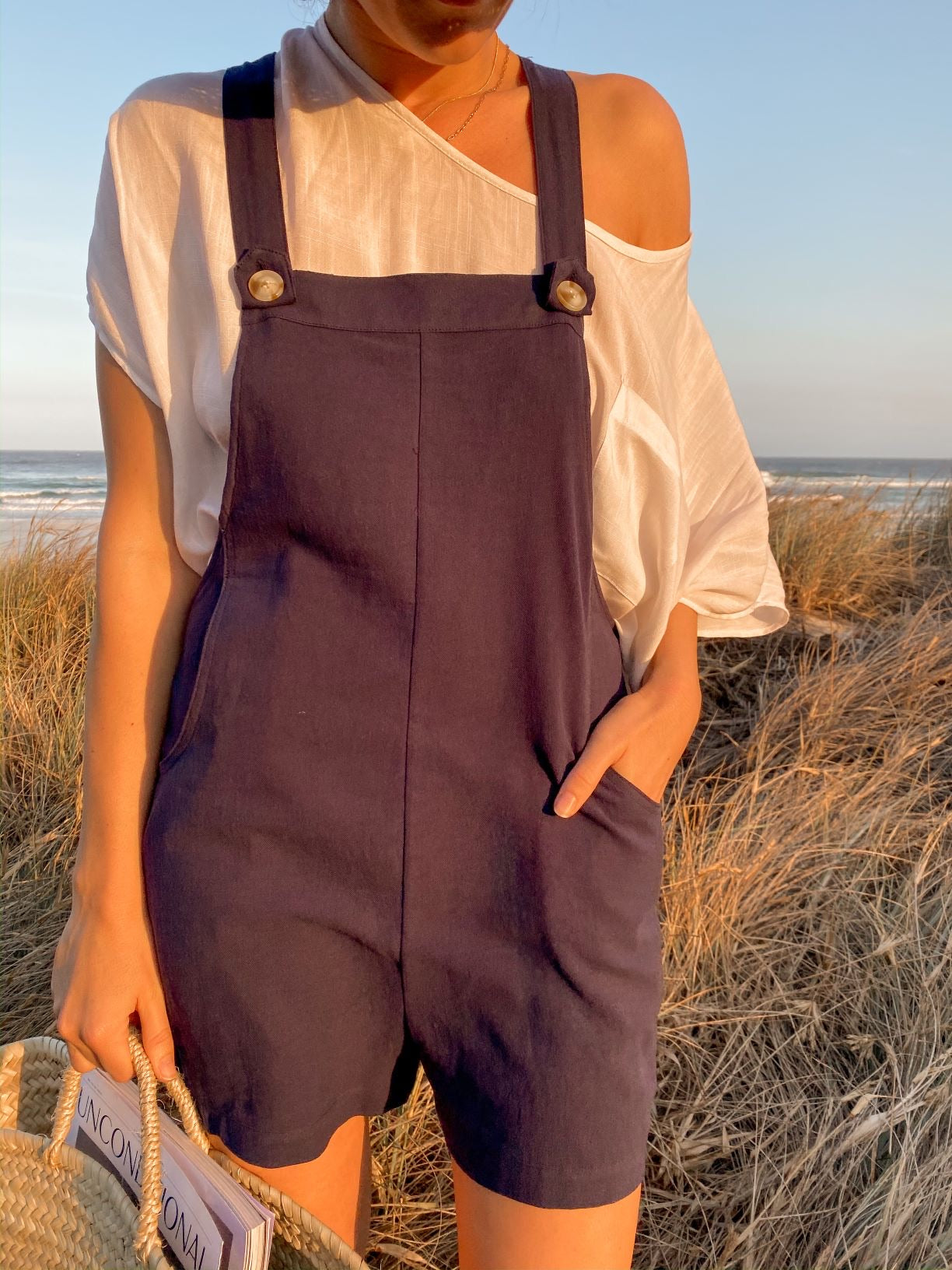Sadie Playsuit - Navy