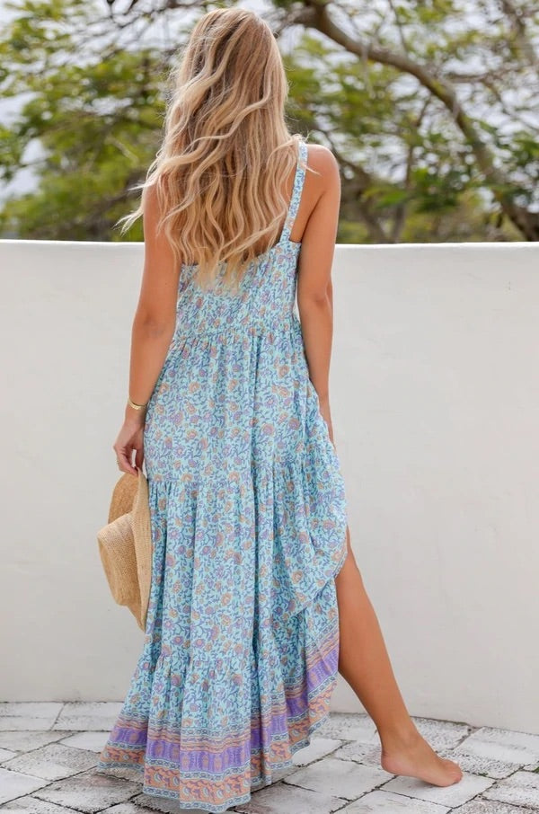 San Jose Luna Sky Tiered Maxi Dress