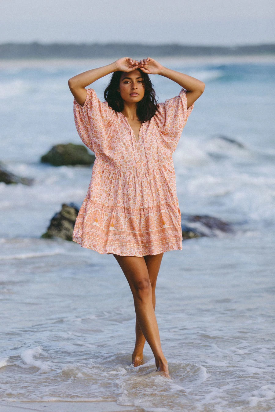 Sundance Smock Dress - Peach