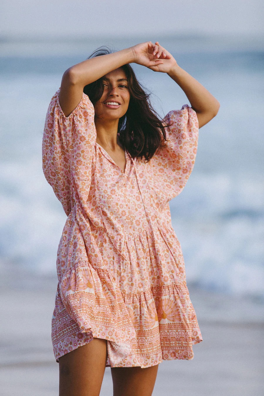 Sundance Smock Dress - Peach