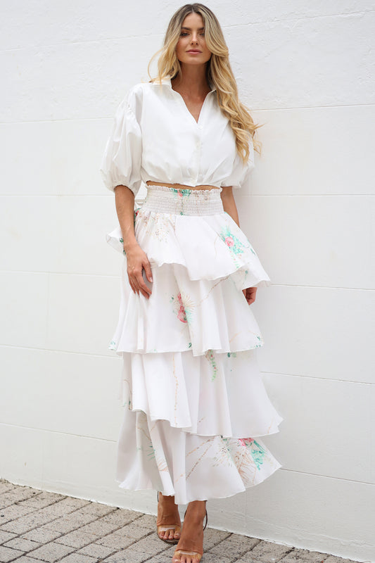 Time After Time Tiered Maxi Skirt