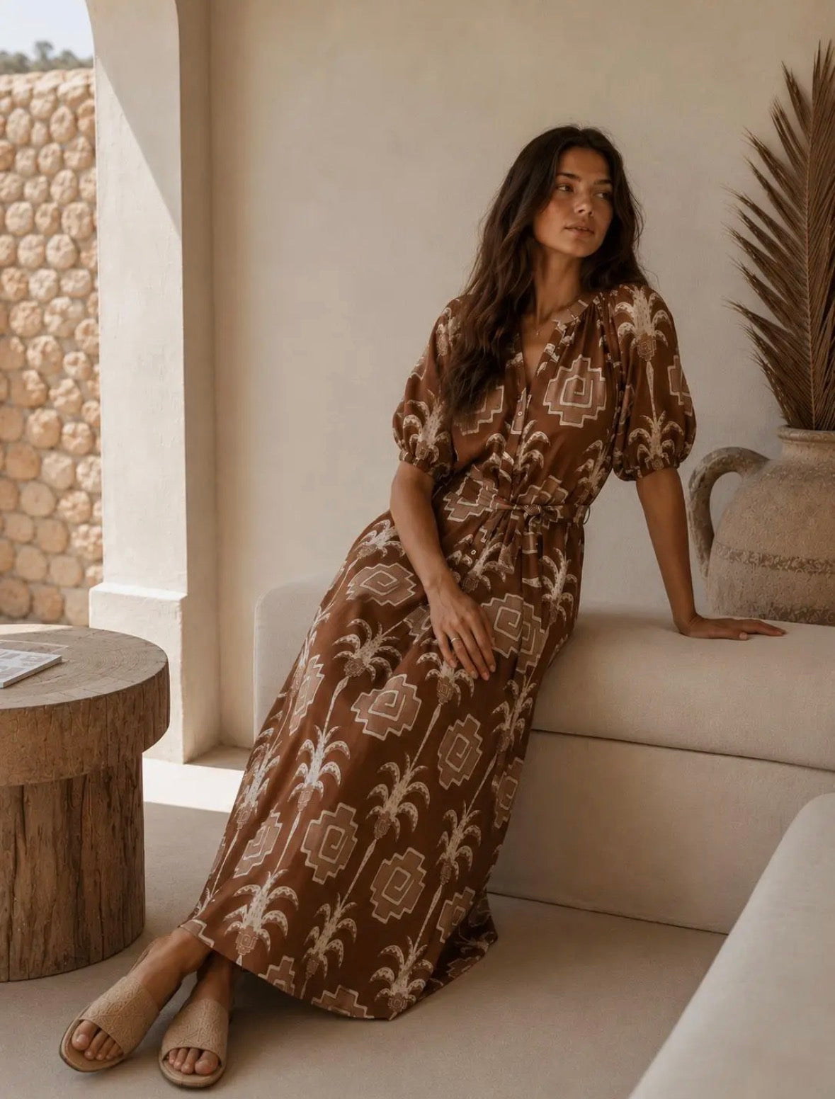 Kiik Luxe Nine Eight Five Dress - Brown
