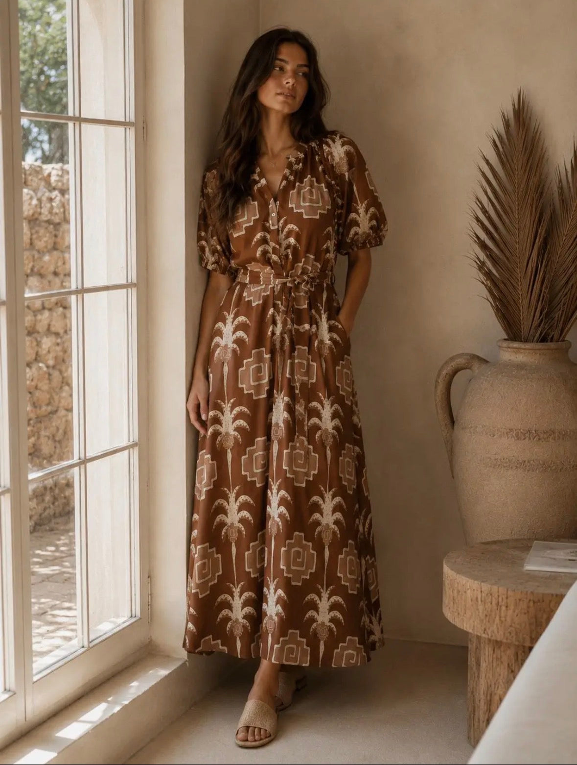 Kiik Luxe Nine Eight Five Dress - Brown