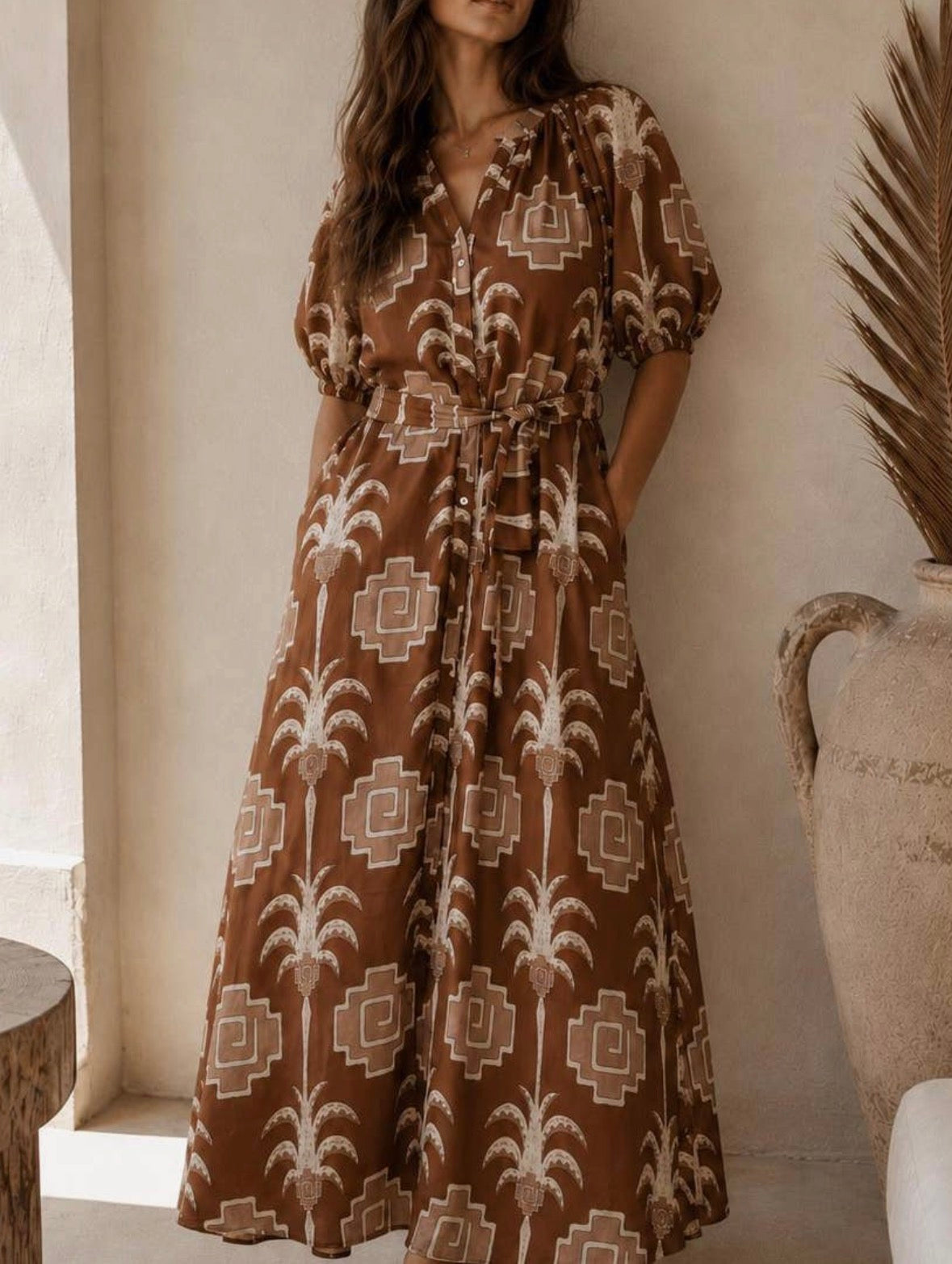 Kiik Luxe Nine Eight Five Dress - Brown