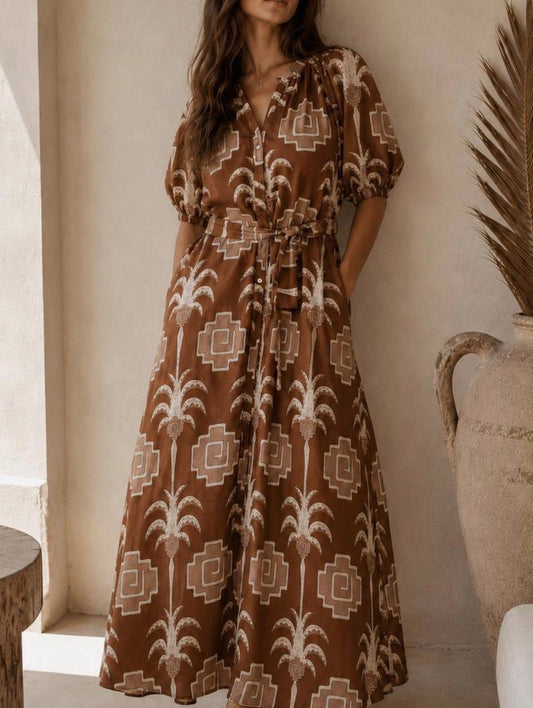 Kiik Luxe Nine Eight Five Dress - Brown