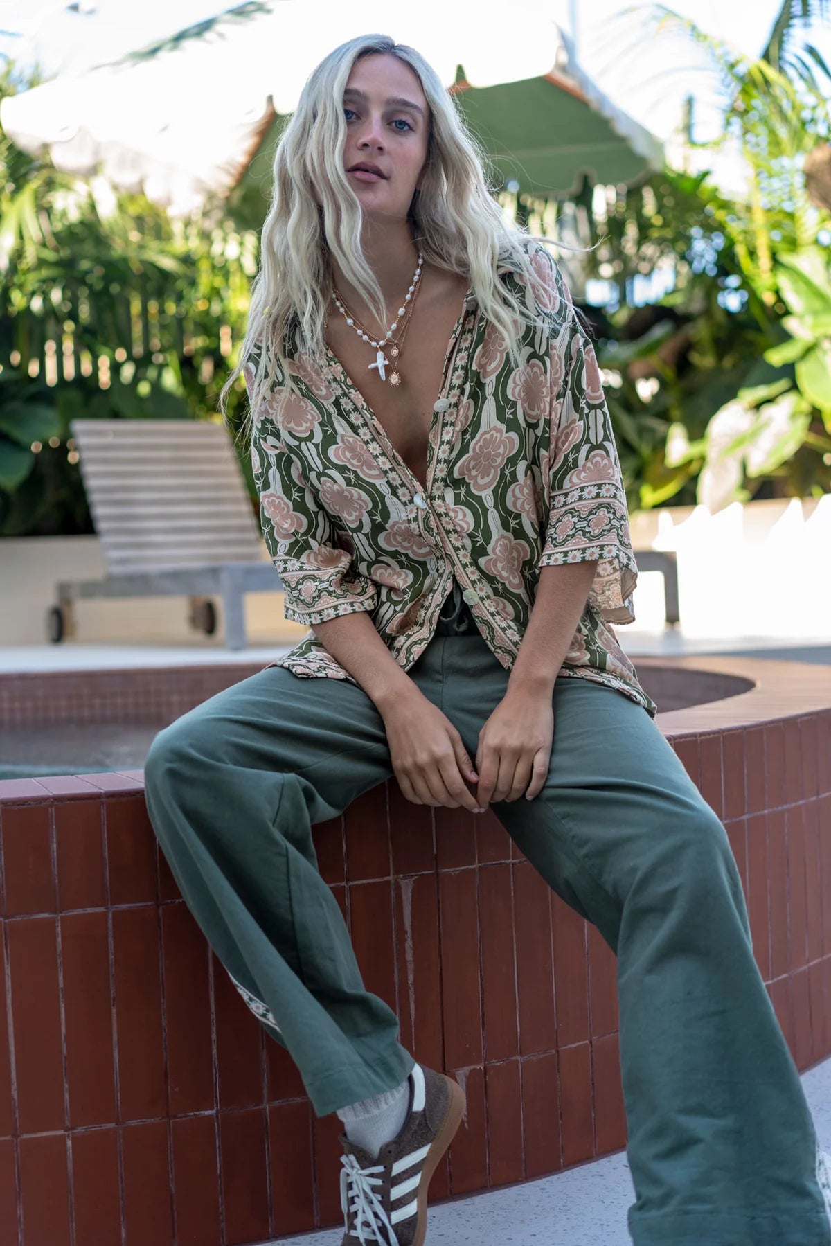 Barefoot Blonde Marlo Button Down Shirt - Olive
