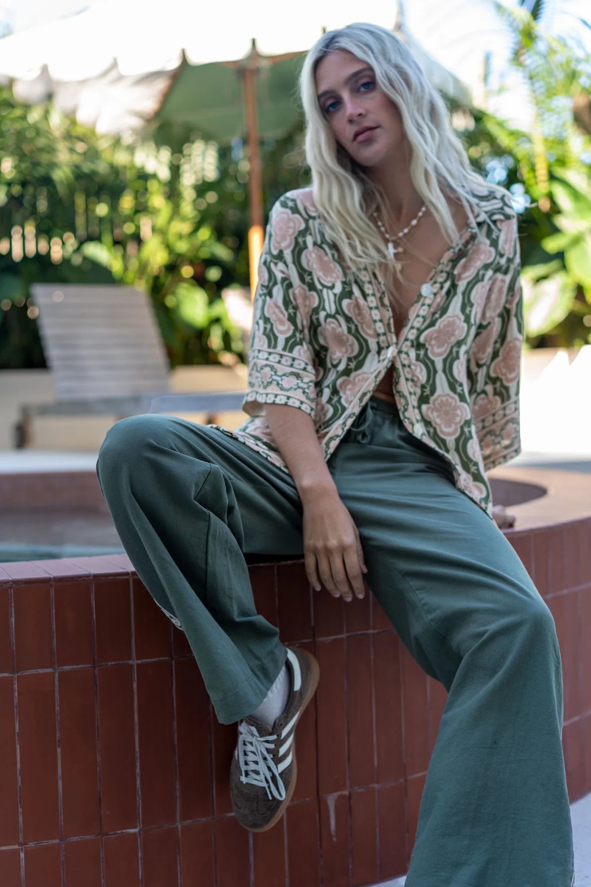 Barefoot Blonde Marlo Button Down Shirt - Olive